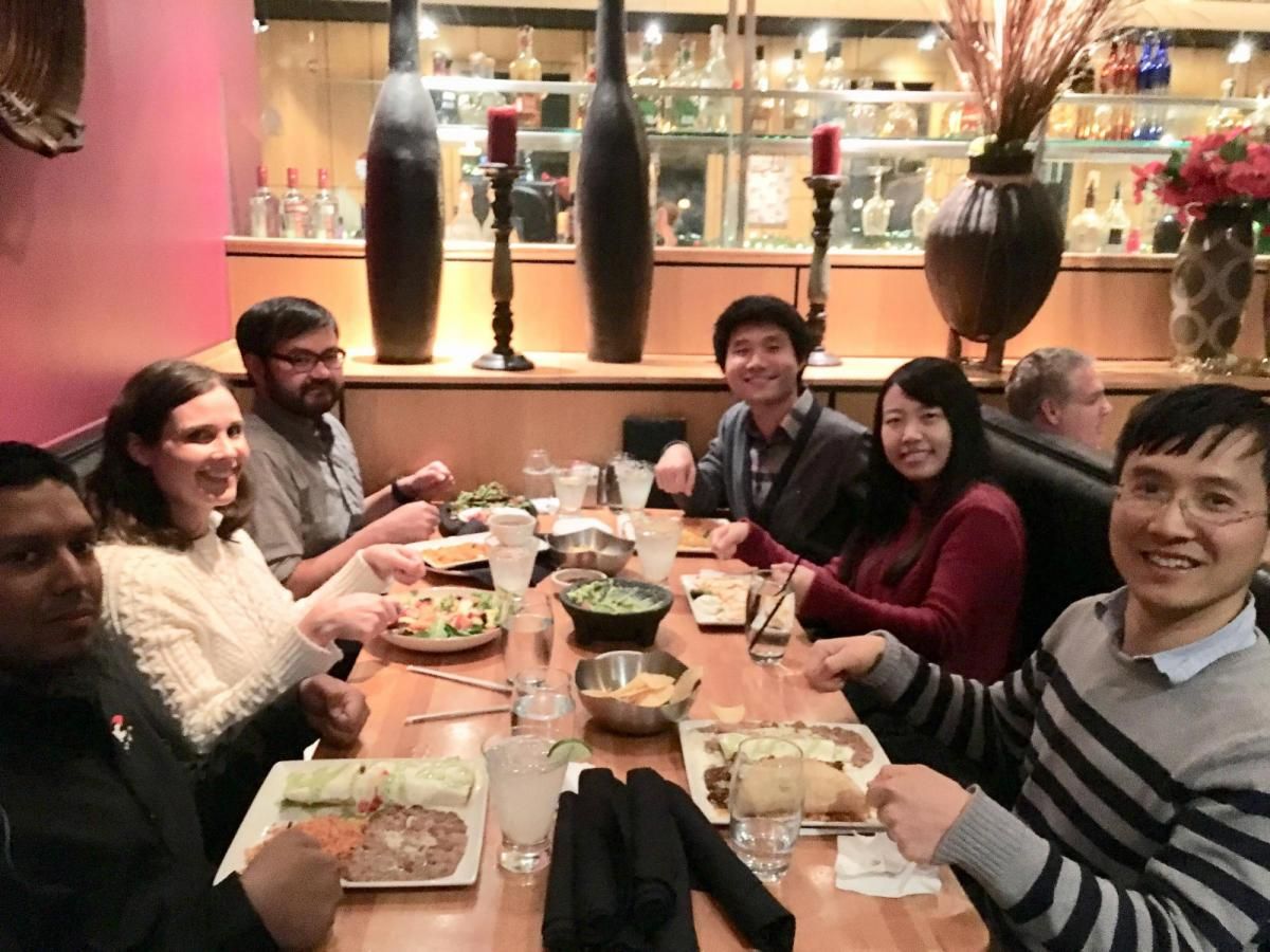 201712_group_dinner - Ratul, Molly (Casey's wife), Casey, Gabsu, Aerang (Gabsu's wife), Hanh-Phuc