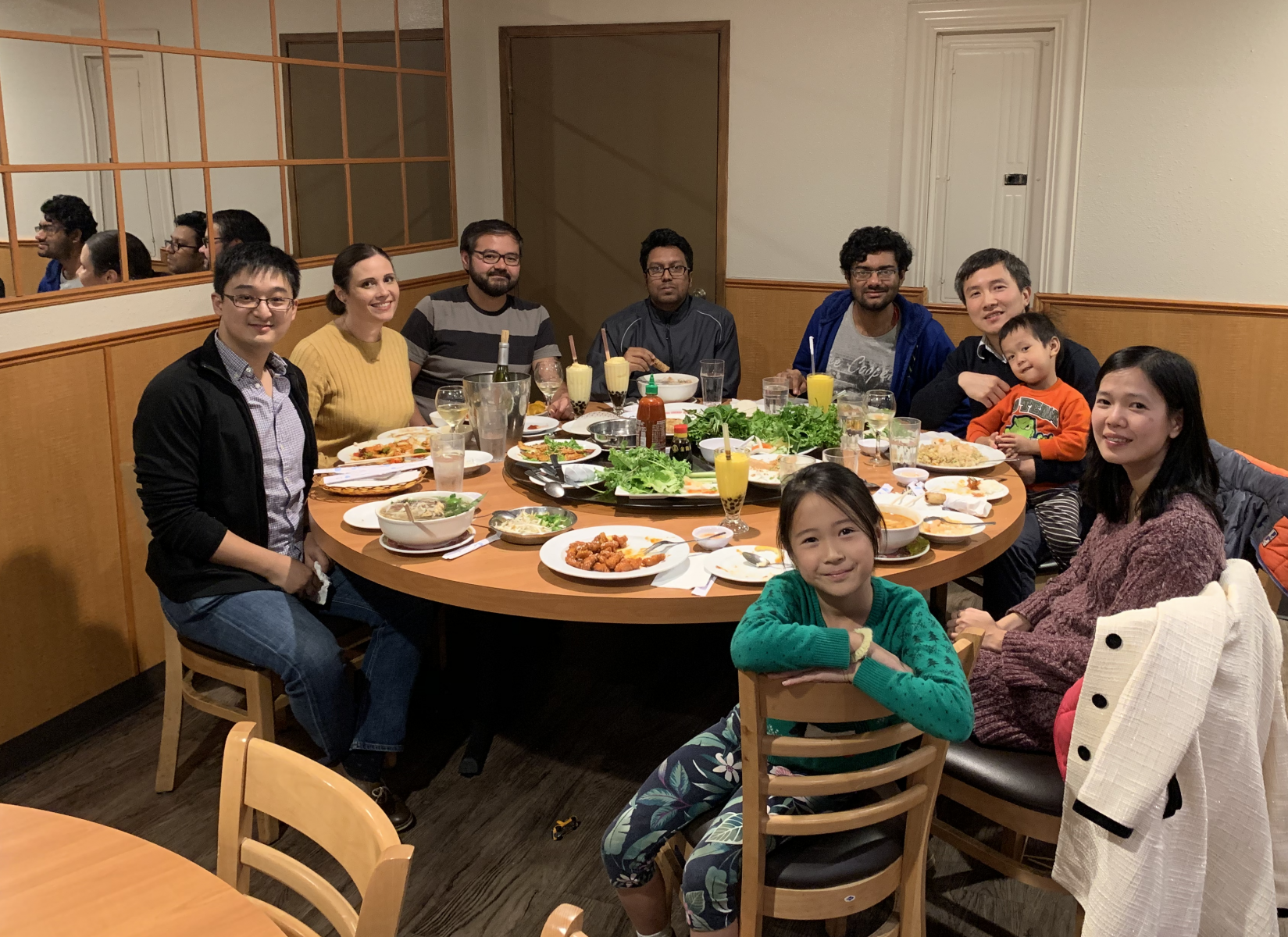 20191220 - First dinner party in San Diego at Phuong Trang Restaurant - Roger, Molly, Casey, Ratul, Tirtho, Hanh-Phuc, Zuny, Silvie, Min.